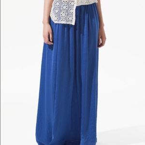 Zara flowy maxi skirt